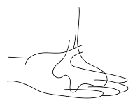 Washing hands under a tap